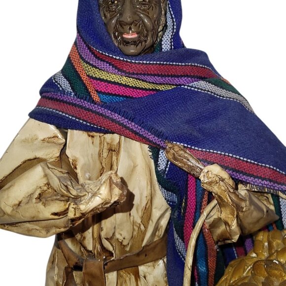 Mexican Folk Art 2 Cartonería 19" Figures Jalisco region Paper Mache man woman - Picture 6 of 11